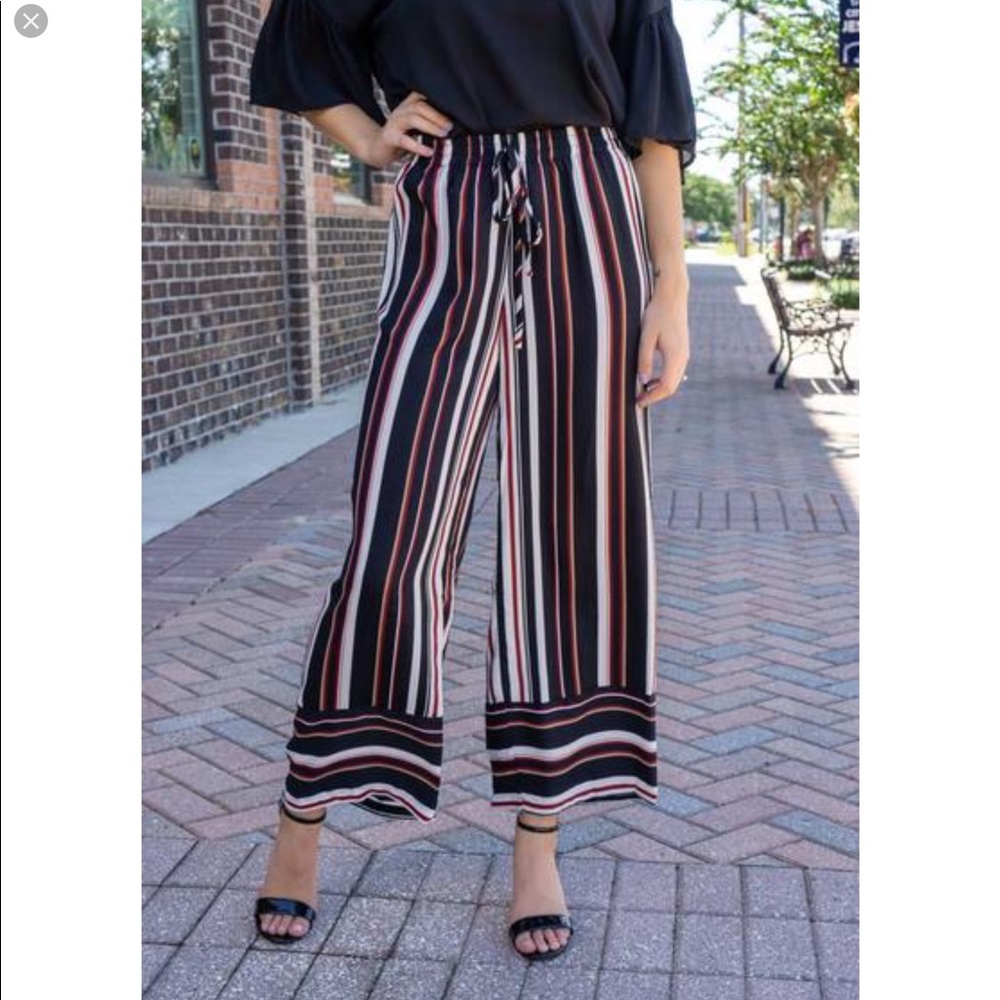 UMGEE Striped Wide Leg Pants